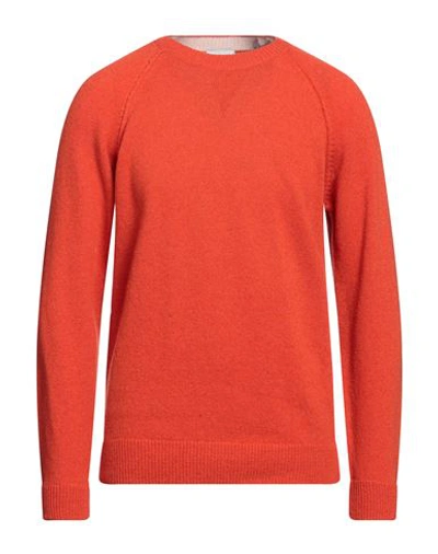 Shop Berna Man Sweater Tomato Red Size Xl Wool, Polyamide