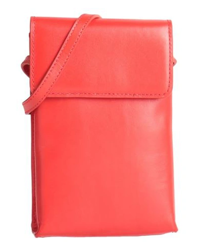 Shop Sandro Man Cross-body Bag Red Size - Soft Leather