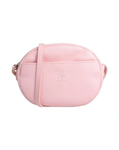 Shop Il Bisonte Woman Cross-body Bag Light Pink Size - Soft Leather