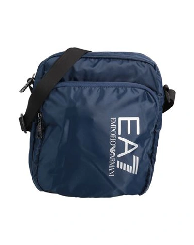 Shop Ea7 Man Cross-body Bag Navy Blue Size - Polyester