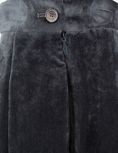 Fabiana Filippi Viscose Velvet Loose Trousers In Black