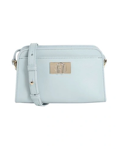 Furla Woman Cross-body Bag Sky Blue Size - Soft Leather In Blue