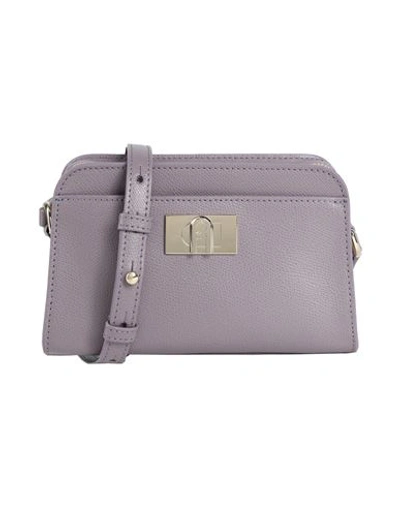 Shop Furla 1927 Mini Crossbody C. Ca Woman Cross-body Bag Mauve Size - Soft Leather In Purple