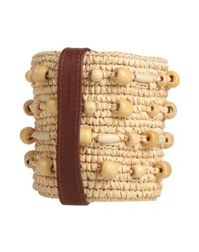 Sensi Studio Woman Cross-body Bag Beige Size - Straw In Beige