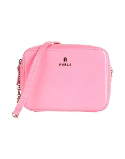 Shop Furla Woman Cross-body Bag Fuchsia Size - Calfskin In Pink
