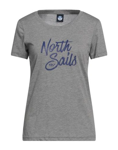 Shop North Sails Woman T-shirt Grey Size L Cotton