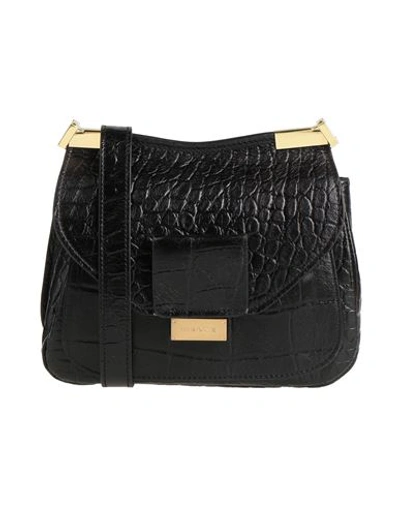 Shop Visone Woman Cross-body Bag Black Size - Soft Leather