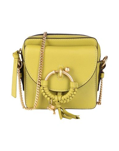 Shop See By Chloé Woman Cross-body Bag Acid Green Size - Bovine Leather