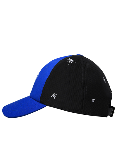 Shop Off-white Woman  'drill Arrow Stars' Two-tone Cotton Hat In Blue