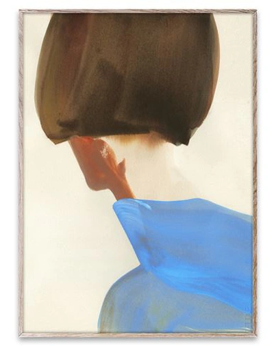 Shop Paper Collective The Blue Cape - 50x70 Painting Or Print Sky Blue Size - Paper
