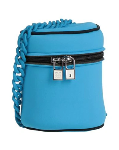 Shop Save My Bag Woman Cross-body Bag Azure Size - Polyethylene, Polyester, Elastane In Blue