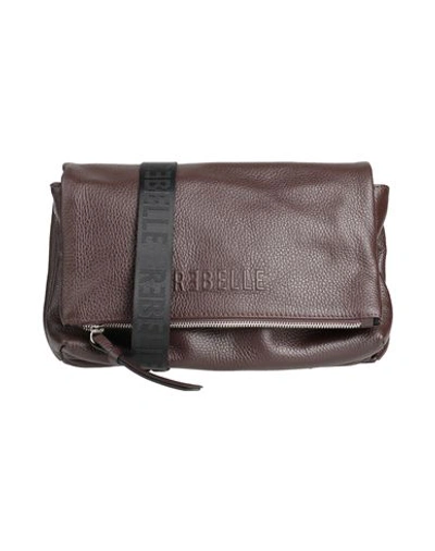 Shop Rebelle Woman Cross-body Bag Dark Brown Size - Soft Leather
