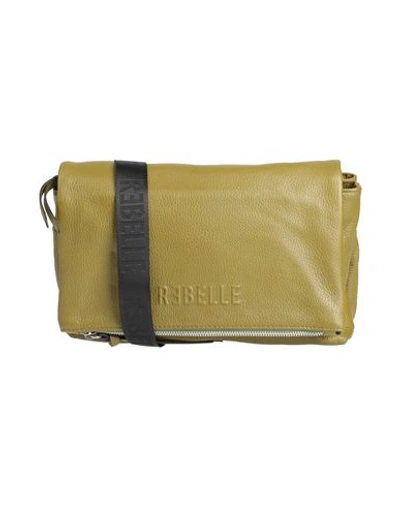 Shop Rebelle Woman Cross-body Bag Military Green Size - Soft Leather