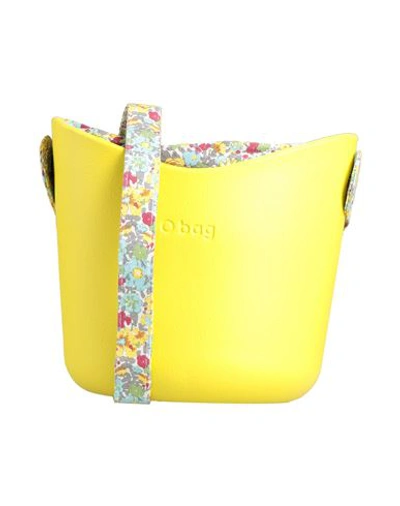 Shop O Bag Woman Cross-body Bag Yellow Size - Rubber, Textile Fibers