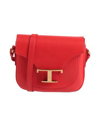 Shop Tod's Woman Cross-body Bag Red Size - Soft Leather