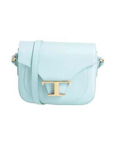 Shop Tod's Woman Cross-body Bag Sky Blue Size - Soft Leather