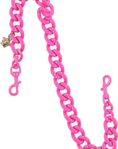 Shop Versace Woman Bag Strap Fuchsia Size - Plastic In Pink