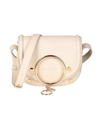 Shop See By Chloé Woman Cross-body Bag Beige Size - Bovine Leather