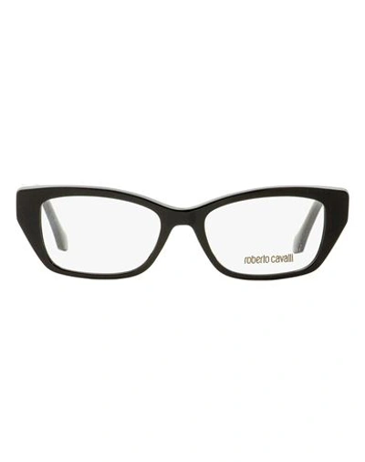 Shop Roberto Cavalli Rectangular Rc5082 Orcia Eyeglasses Woman Eyeglass Frame Black Size