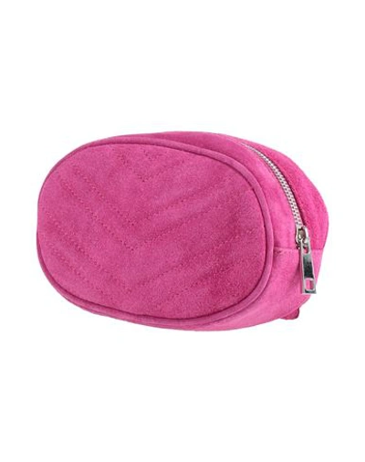 Shop Vicolo Woman Belt Bag Fuchsia Size - Soft Leather In Pink