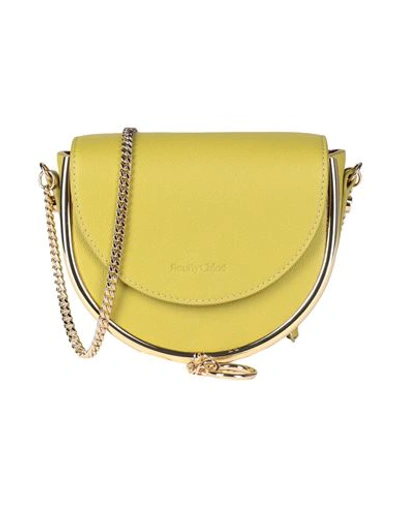 See By Chloé Woman Cross-body Bag Lime Green Size - Cow Leather In Green