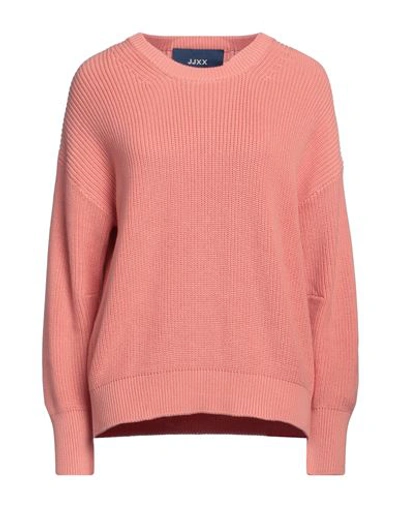 Shop Jjxx By Jack & Jones Woman Sweater Salmon Pink Size L Cotton