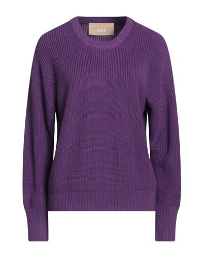Shop Jjxx By Jack & Jones Woman Sweater Mauve Size L Cotton In Purple