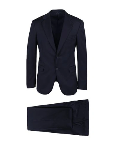 Shop Tombolini Man Suit Midnight Blue Size 44 Virgin Wool