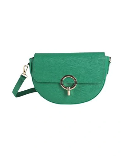 Shop Tuscany Leather Woman Cross-body Bag Green Size - Soft Leather