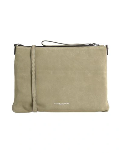 Shop Gianni Chiarini Woman Cross-body Bag Military Green Size - Soft Leather