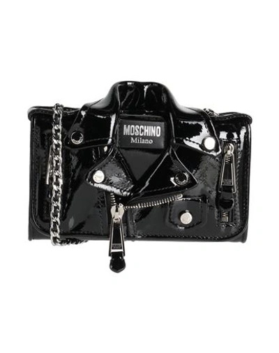 Shop Moschino Woman Cross-body Bag Black Size - Soft Leather