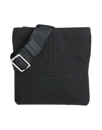 Shop Vivienne Westwood Woman Cross-body Bag Black Size - Textile Fibers