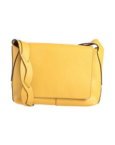 Shop Gianni Chiarini Woman Cross-body Bag Ocher Size - Leather In Yellow