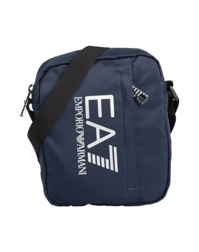 Shop Ea7 Man Cross-body Bag Blue Size - Polyester