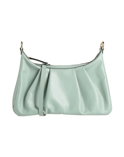 Shop Gianni Chiarini Woman Cross-body Bag Sage Green Size - Leather