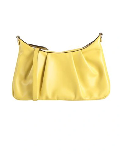 Shop Gianni Chiarini Woman Cross-body Bag Yellow Size - Leather