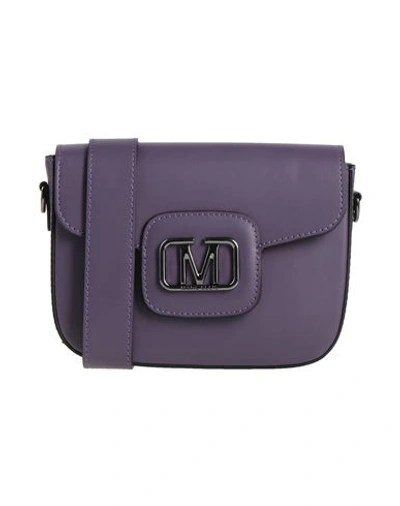 Shop Marc Ellis Woman Cross-body Bag Purple Size - Soft Leather