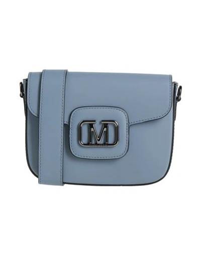 Shop Marc Ellis Woman Cross-body Bag Pastel Blue Size - Soft Leather