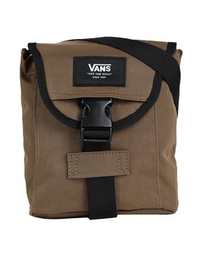 Shop Vans Cast Shoulder Bag Man Cross-body Bag Khaki Size - Polyamide In Beige
