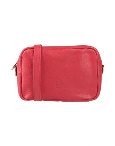 Shop Il Bisonte Woman Cross-body Bag Red Size - Soft Leather