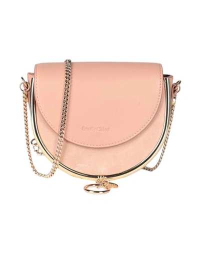 Shop See By Chloé Woman Cross-body Bag Blush Size - Bovine Leather In Pink