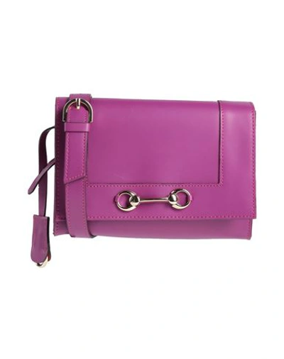 Shop Gianni Notaro Woman Cross-body Bag Mauve Size - Calfskin In Purple