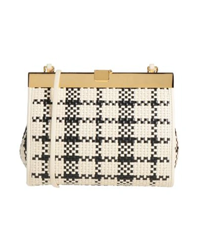 Shop Sportmax Woman Cross-body Bag Ivory Size - Polyester, Viscose In White