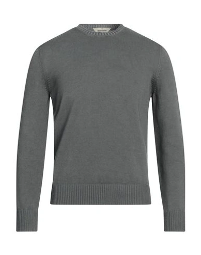 Shop Gran Sasso Man Sweater Lead Size 38 Cotton In Grey
