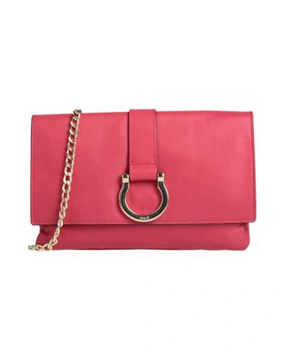 Shop Innue' Woman Cross-body Bag Garnet Size - Calfskin In Red