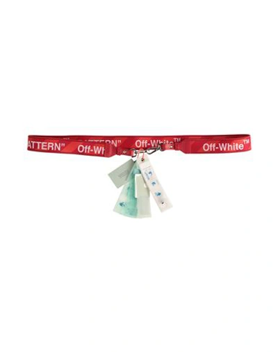 Shop Off-white Woman Bag Strap Red Size - Soft Leather, Textile Fibers
