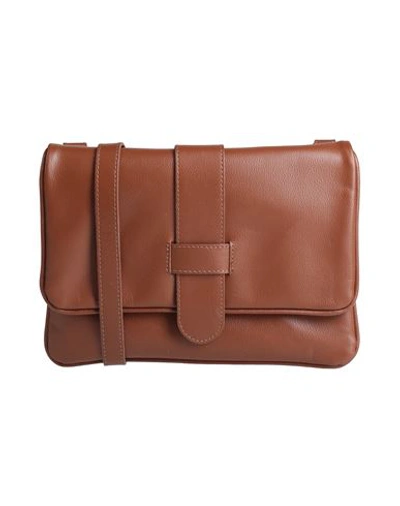 Shop Corsia Woman Cross-body Bag Tan Size - Soft Leather In Brown