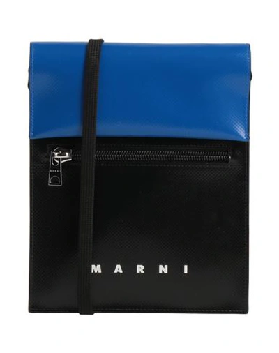 Shop Marni Woman Cross-body Bag Black Size - Polyester, Brass