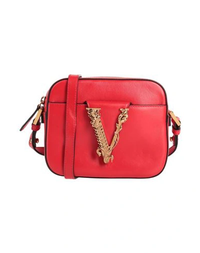 Shop Versace Woman Cross-body Bag Red Size - Calfskin