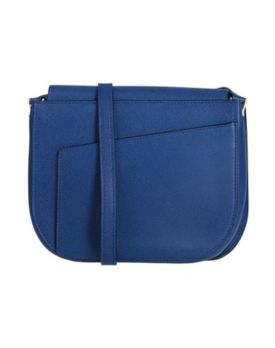 Shop Valextra Woman Cross-body Bag Blue Size - Calfskin
